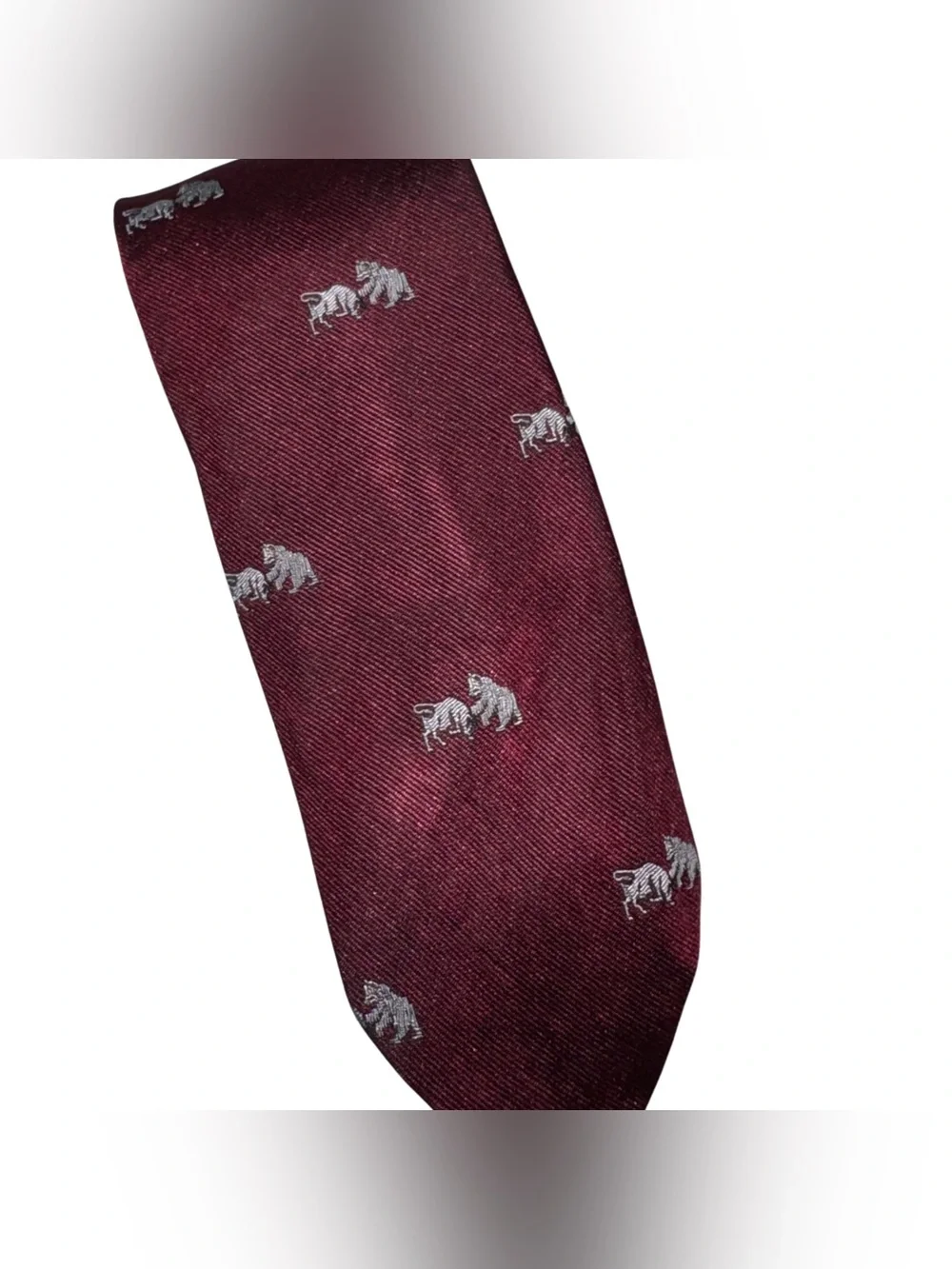 Men's Burgundy Patterned Neck Tie‎